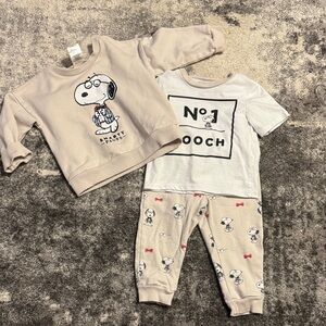 Snoopy Baby Outfit Set
